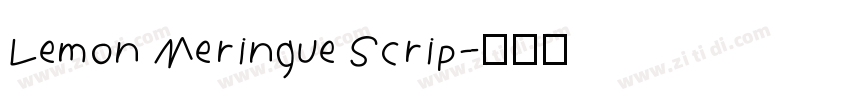 Lemon Meringue Scrip字体转换